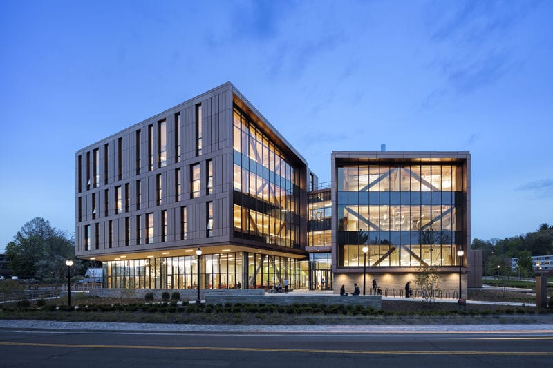 John W. Oliver design building street view at night