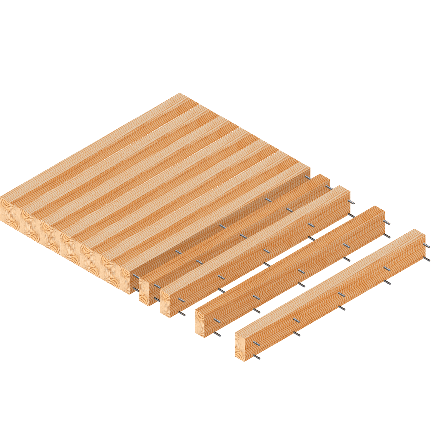 Nail laminated timber illustration